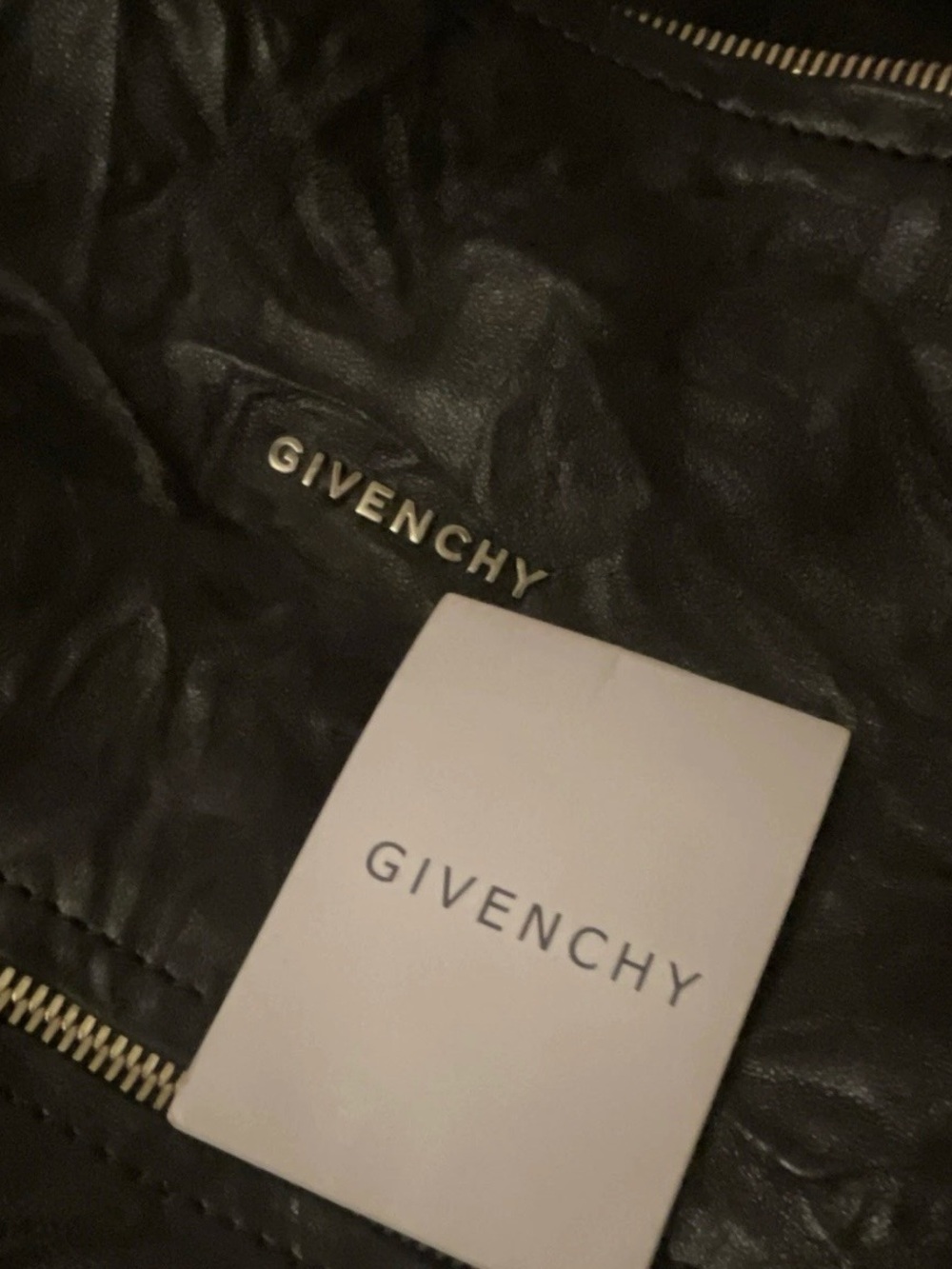 GIVENCHY Black Leather Zip-Front Shoulder Bag. - Picture 3 of 17
